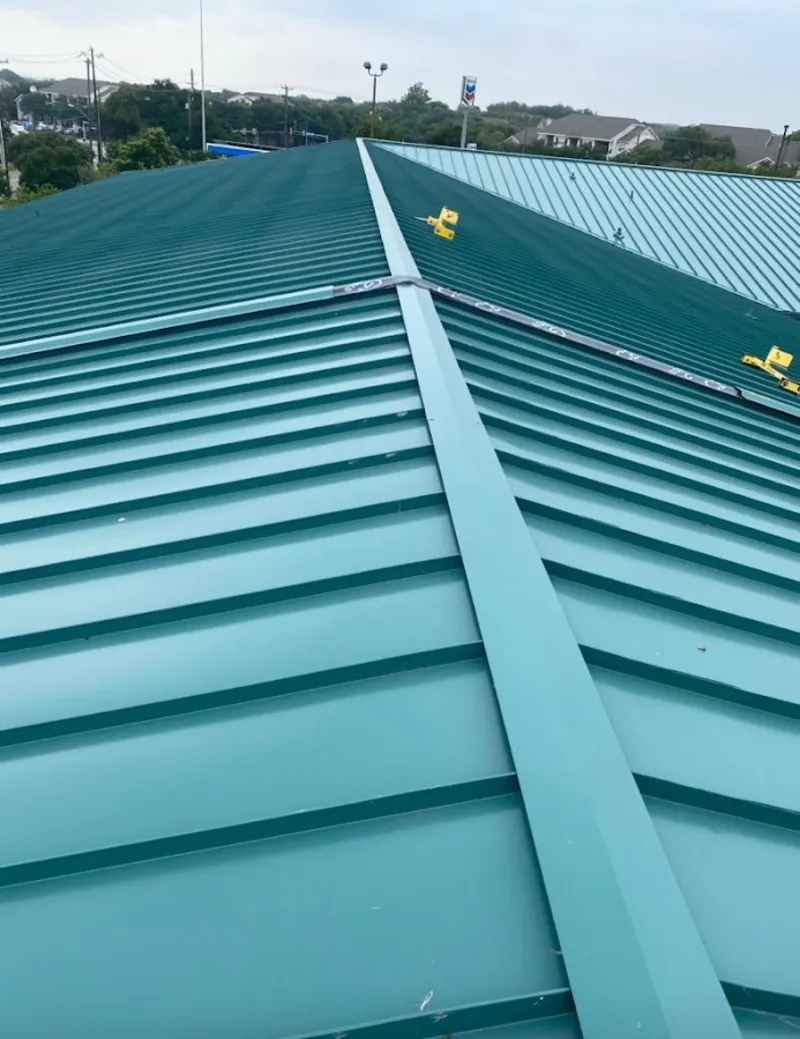 Green commercial metal roof ridge and valley for Metal Roof Repair in Tunkhannock